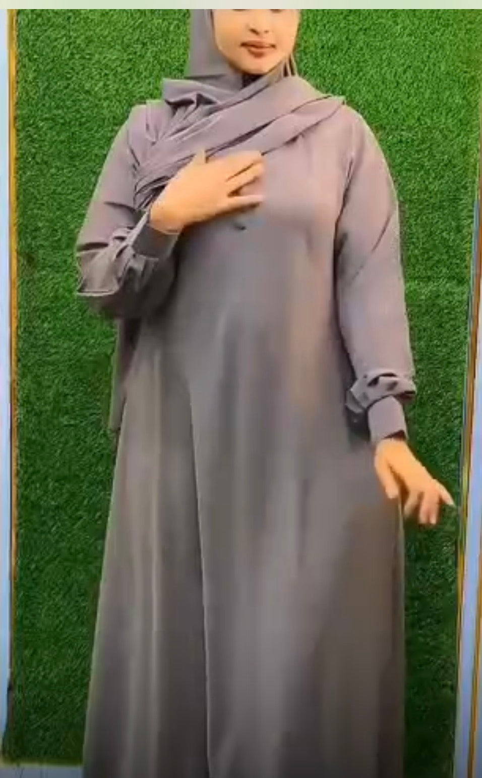 Elegant Modest Abaya Dress with Matching Hijab – Multiple Colors Available