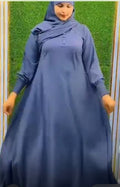 Elegant Modest Abaya Dress with Matching Hijab – Multiple Colors Available
